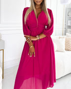 MIRA WAISTED MIDI DRESS