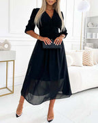 MIRA WAISTED MIDI DRESS