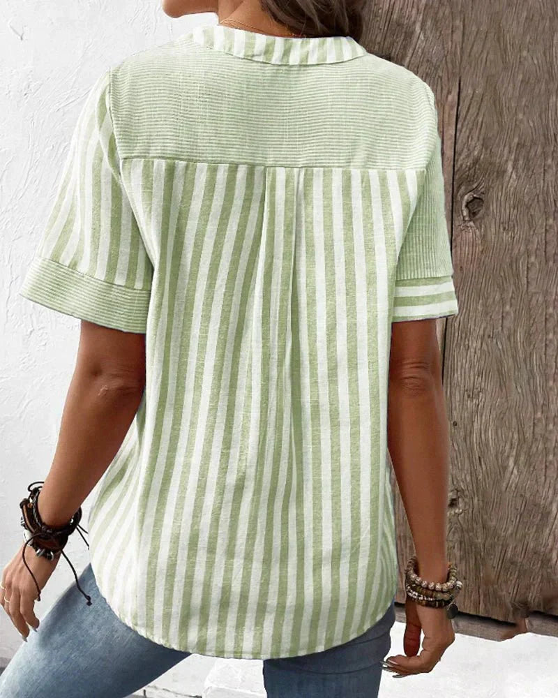 ANYA STRIPED BLOUSE