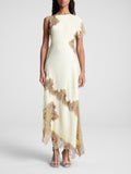Satin and Lace Maxi Dress