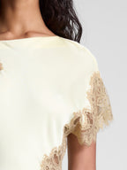 Satin and Lace Maxi Dress