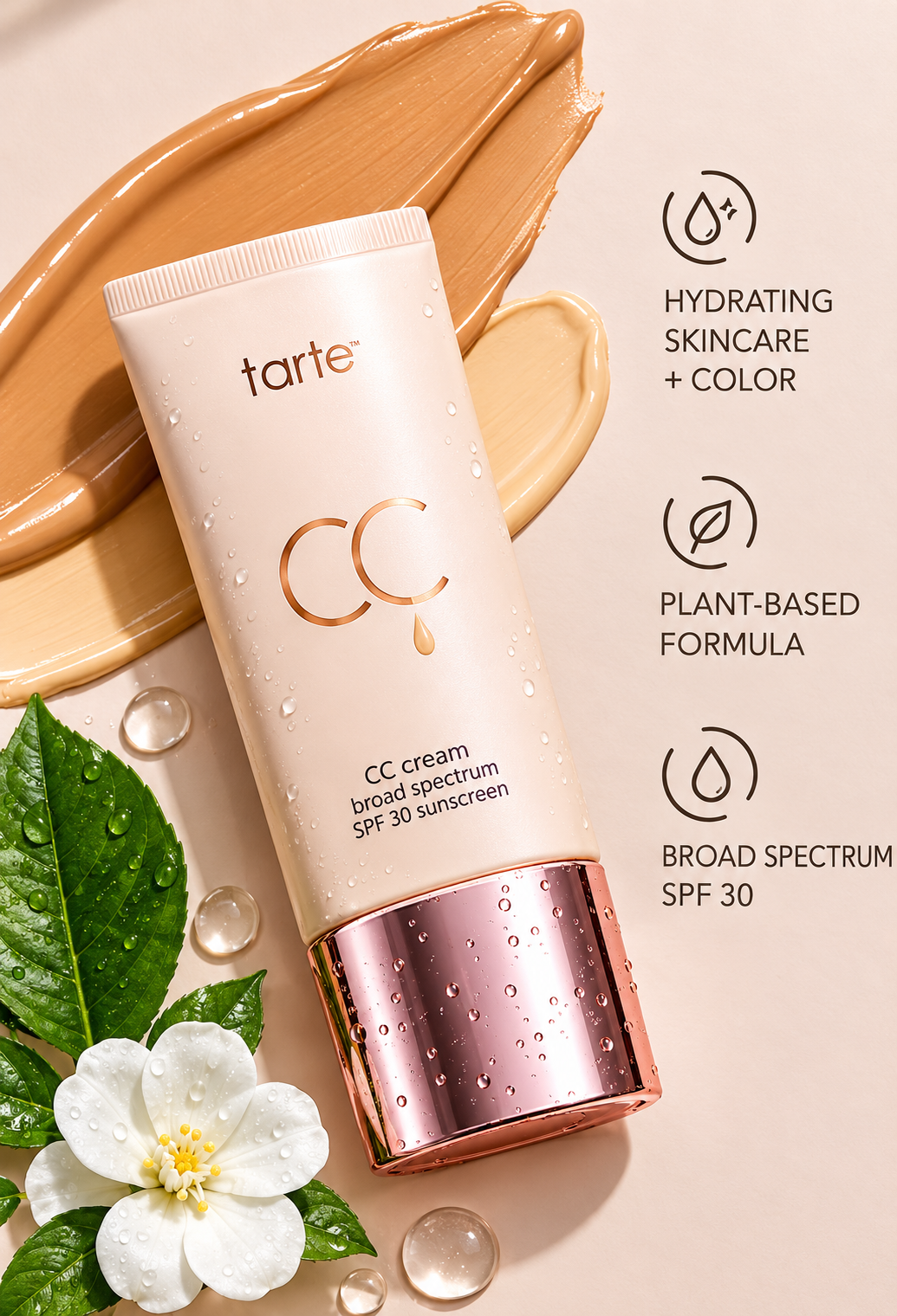 CC tinted serum with hydrating skincare and SPF benefits